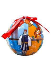 Boule de Noël avec symboles de Grèce ATHENS diamétre 7 cm