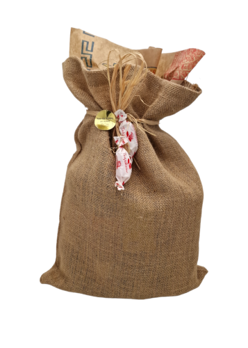 Grand sac en toile de jute durable dimensions 34x46 cm