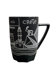 Mug en céramique - Monochrome noir avec des symboles