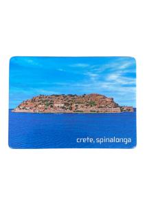 Magnet souvenir de Crte-Grce "L'le de Spinalonga" 7,4x5,5 cm