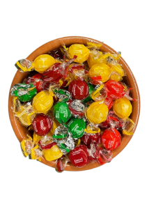 Caramels durs ronds citron menthe cannelle et nature (crystal) en vrac par 200 g