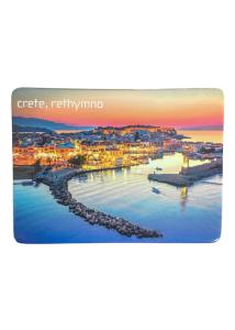 Magnet souvenir de Crète-Grèce "Réthymnon" 7,4x5,5 cm