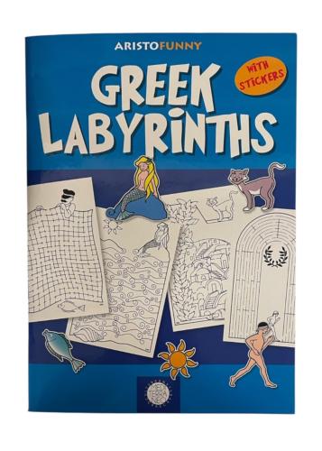 Livre d'activités "Labyrinthe grec" - ARISTOFUNNY avec stickers 14 pages