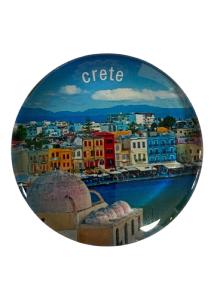 Magnet rond en verre "Ville de la Cane" - Diamtre 3,5