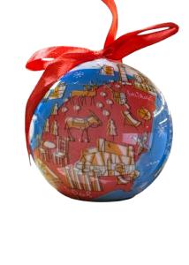 Boule de Noël grecque l'ile de RHODES 7 cm